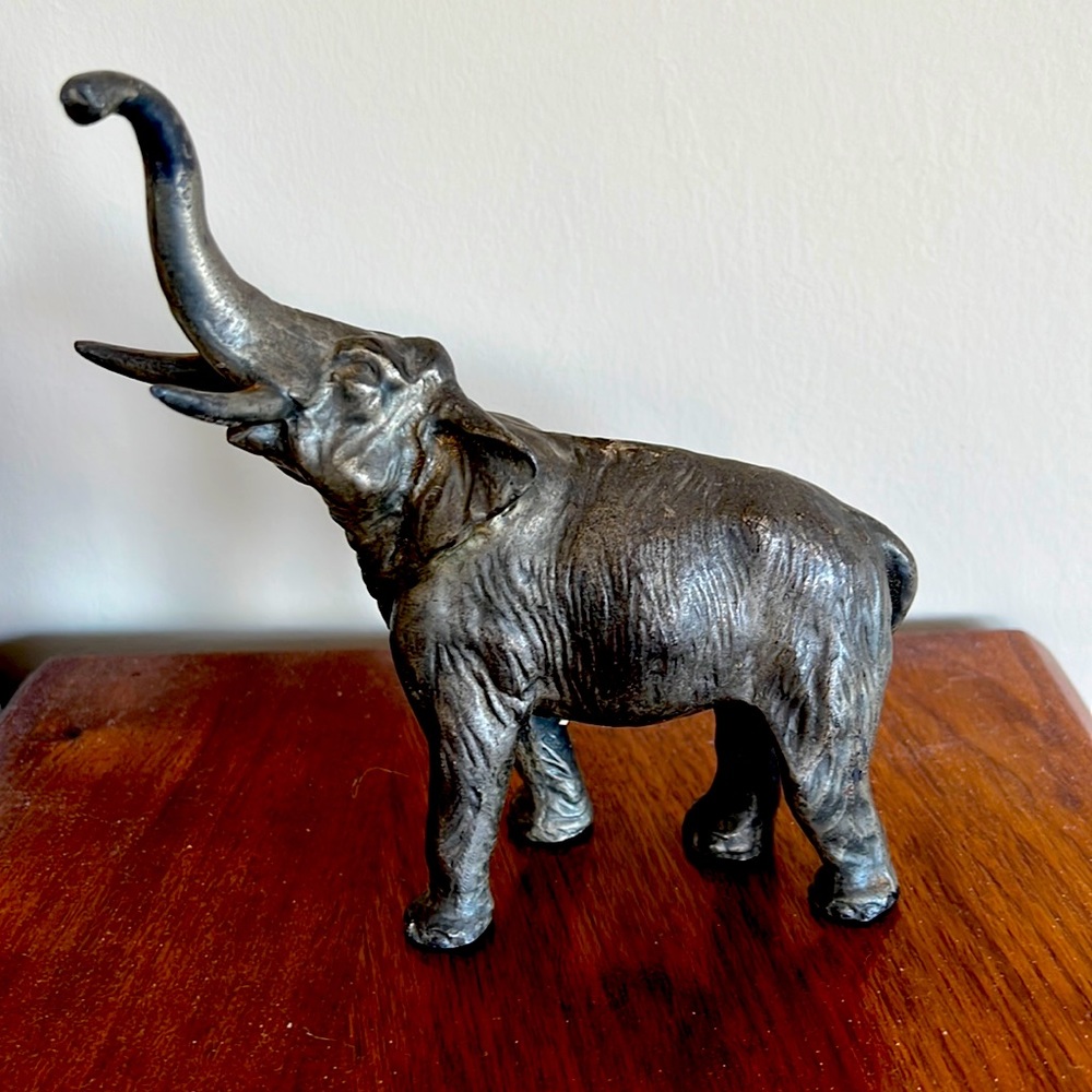 Fabulous Vintage Mid Century Metal Elephant Statue Figurine